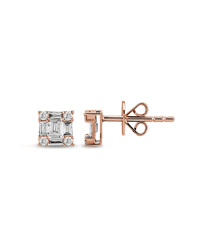 Baguette Illusion Earrings