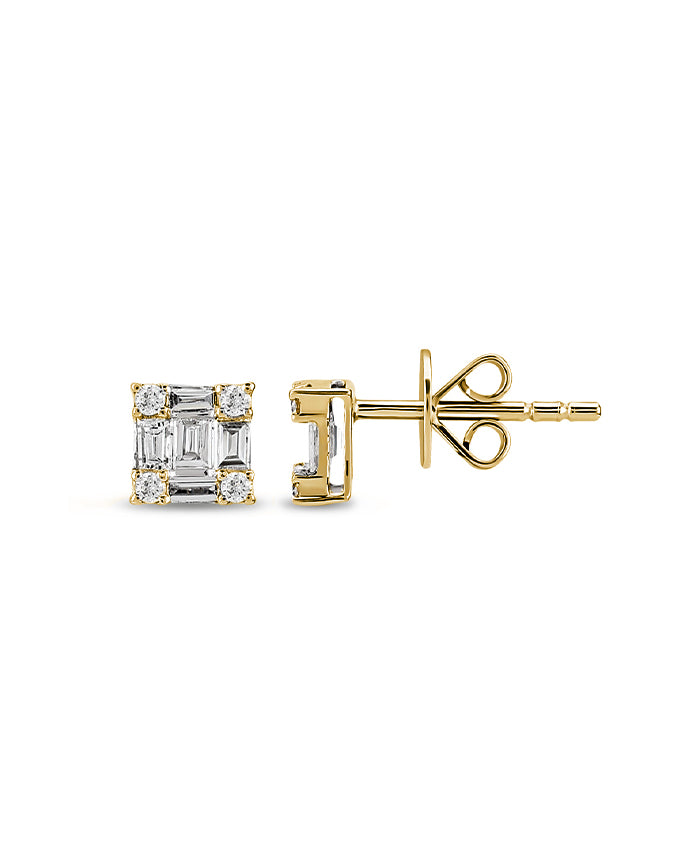 Baguette Illusion Earrings