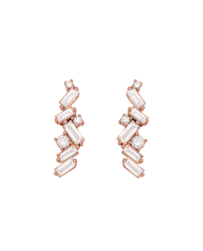 Baguette Long Earrings