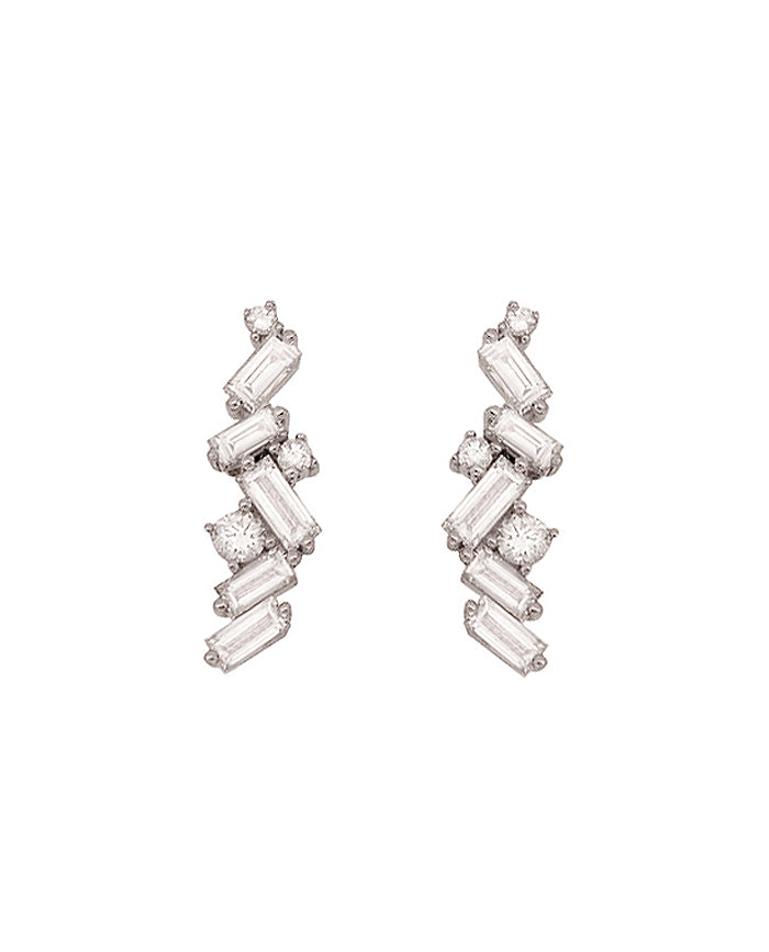 Baguette Long Earrings