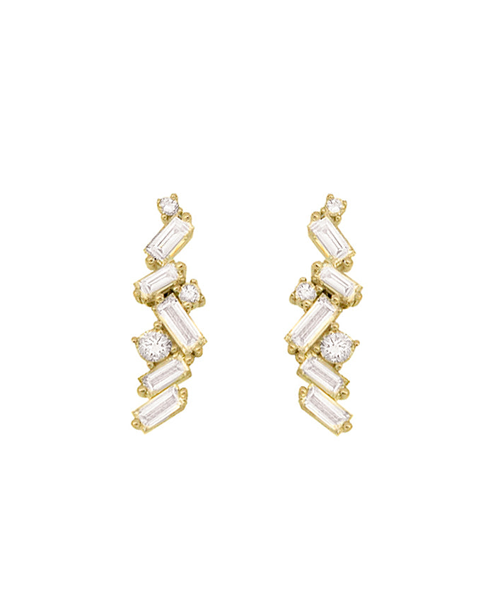 Baguette Long Earrings