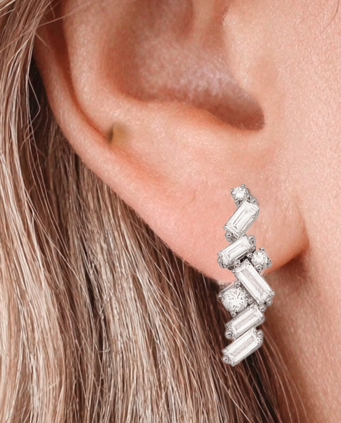 Baguette Long Earrings