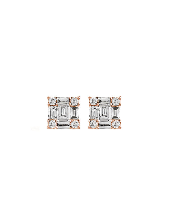 Baguette Illusion Earrings