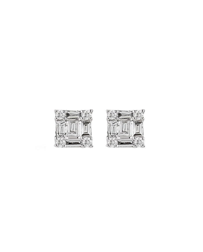 Baguette Illusion Earrings