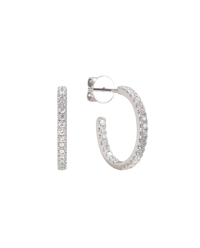 Back Diamond Hoops