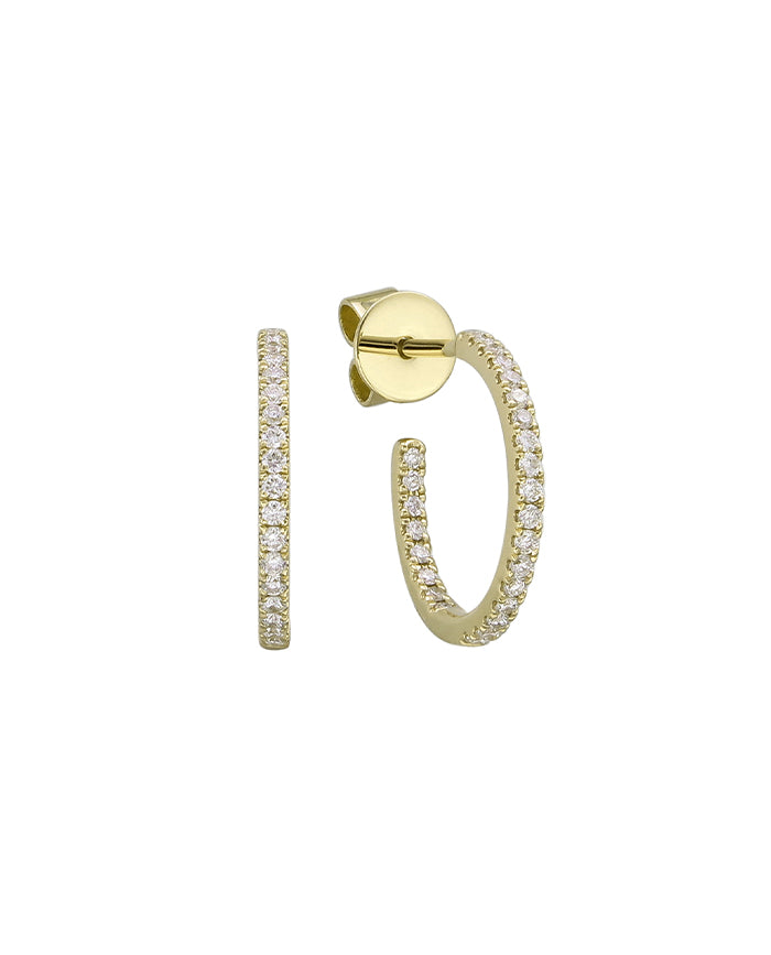Back Diamond Hoops