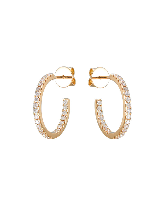 Back Diamond Hoops
