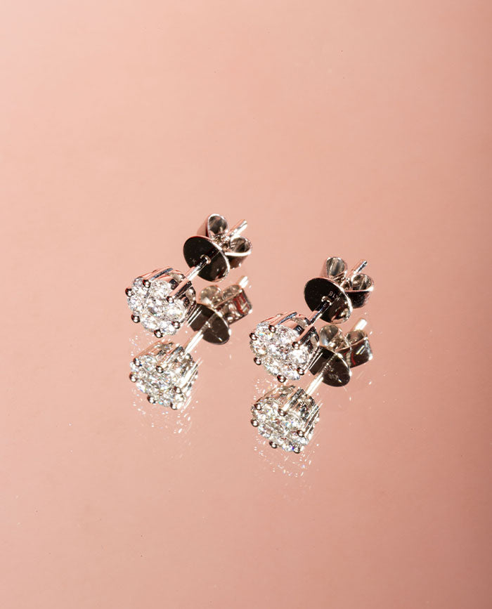 Rose Setting Earrings